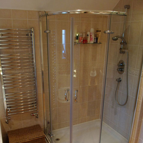 Shower in loft conversion bathroom